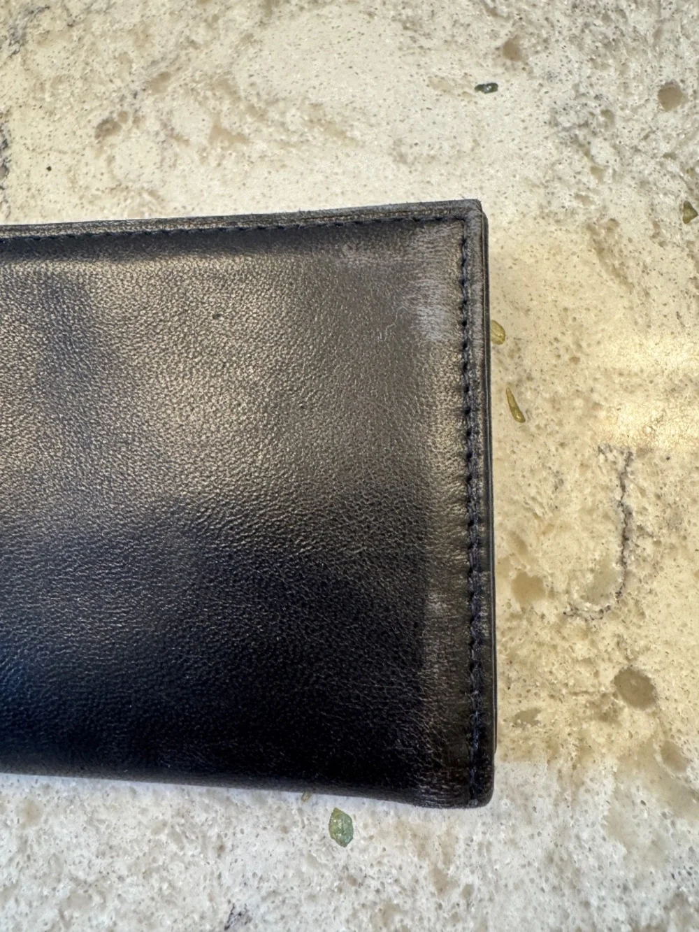 Vintage Mens Alfani Trifold Black Wallet Leather designed modern style